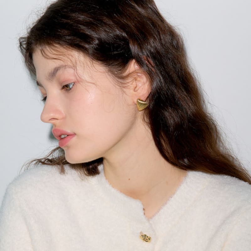 Les Bijoux Philosophy LB_Triangle stripes earring_GOLD