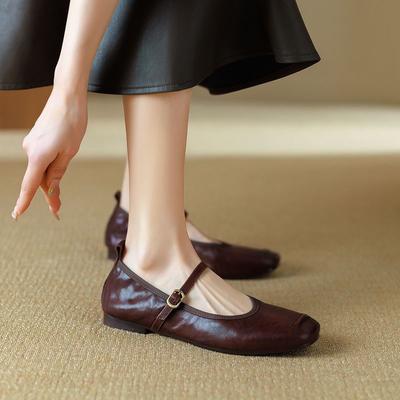 Оно такое мягкое, что я не хочу его снимать! Так легко носить новую одинарную обувь, женские балетки, туфли бабушки, французские ретро туфли Мэри Джейн.