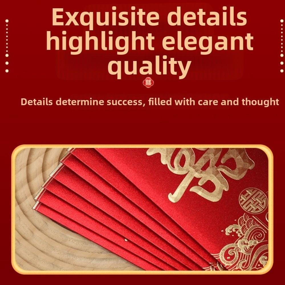 6pcs Hot Stamping Red Envelopes Traditional Red Pocket Envelope Lucky Red Bag  Chinese New Year