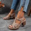 Shoes for Women Summer Fashion Women High Heel Platform Sandals Plus Size 36-43 Sandalias De Mujer Casual Beach Shoes
