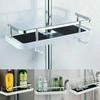Shampoo Tray Shower Rod Rack Bathroom Lift Rod Bracket Bathroom Shelf Shower Storage Hanging Basket