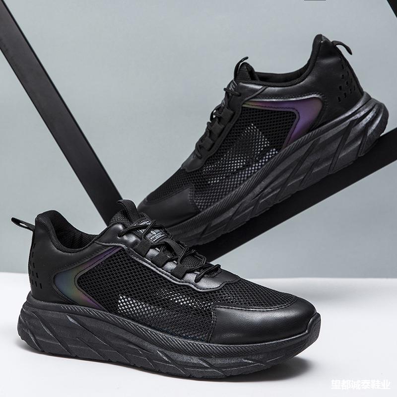 Обувь Мужские кроссовки на платформе с крупной сеткой, дышащая, модная повседневная обувь, износостойкая, кроссовки для папы, мужская обувь