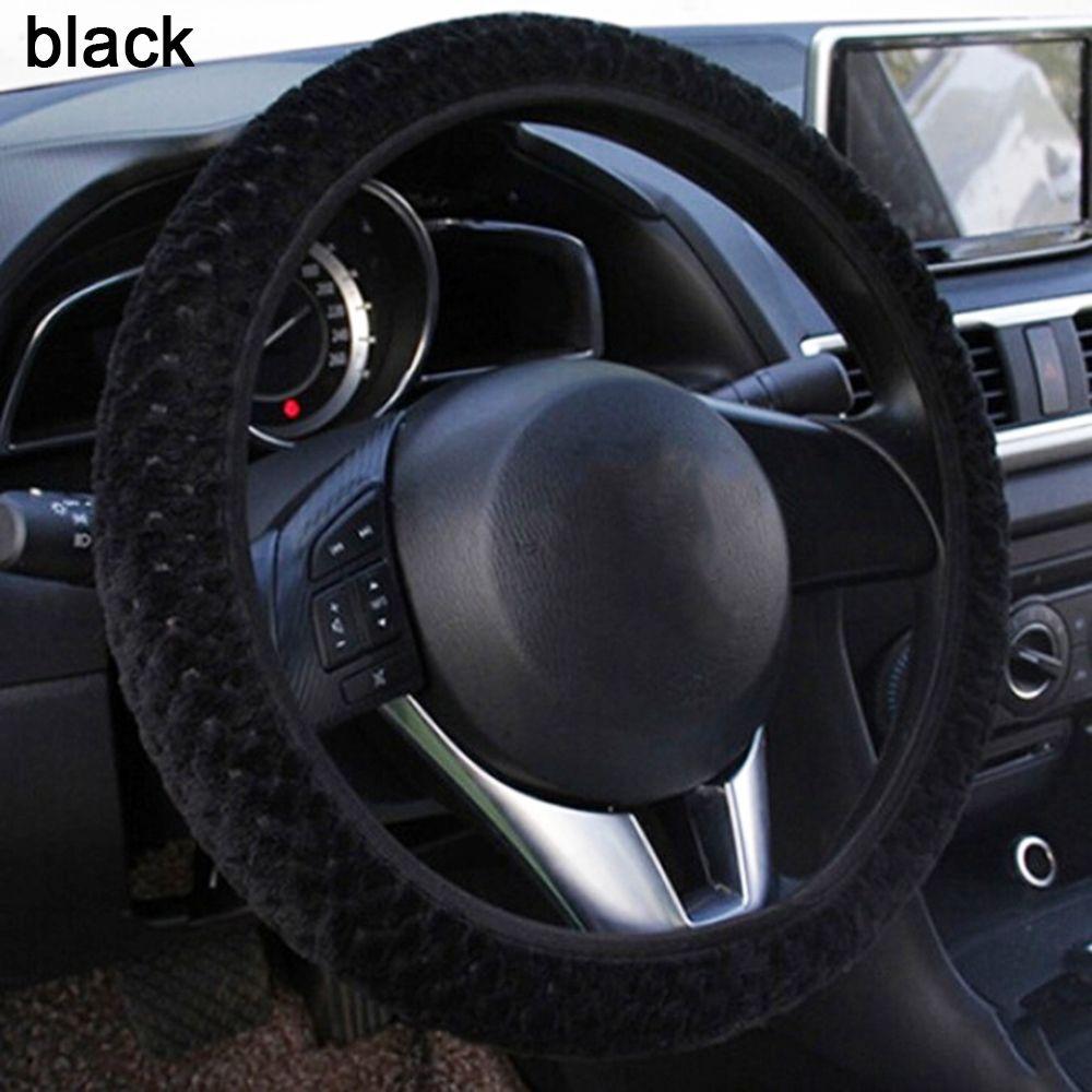 Многоцветный Теплый Мех Длинный Плюшевый Шерстяной Жемчужный Вельвет Автомобильный Мягкий Шерстяной Зимний Чехол на Руль