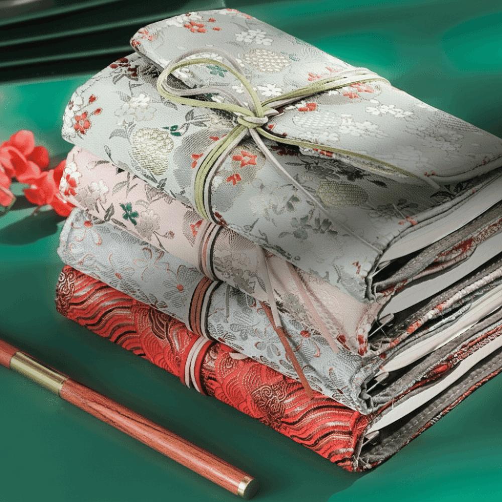 Chinese Style A6 Loose-leaf Diary Cloth Cover Binder Notepad Loose-leaf Notebook for Girls