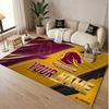 Custom Rug Brisbane Broncos Pattern Print Name Text Soft Non‑Slip Floor Carpet for Home Indoor Decoration