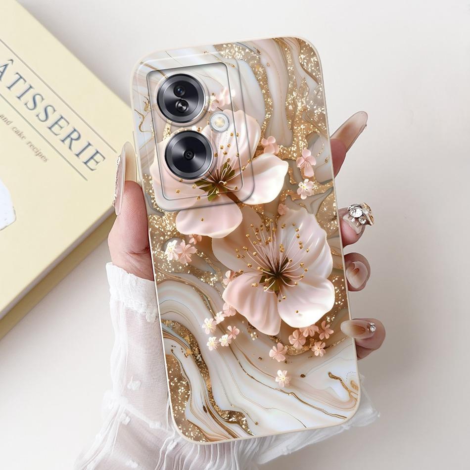 Для OPPO A79 5G Красивый Чехол для Телефона с Рисунком Розы и Бантом Для Oppo A79 5G CPH2553 CPH2557 Ударопрочные Мягкие Силиконовые Чехлы