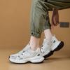 Женские кроссовки весна новые дышащие кожаные кроссовки-папы женские универсальные на платформе для бега повседневные женские трендовые