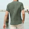 Summer Men Henley T Shirt Tops Casual Loose V Neck Short Sleeve Tee Pullover