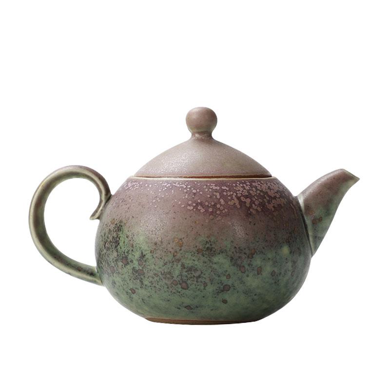 Керамический чайник в японском стиле с ржавой глазурью, креативный офисный чайник из грубой керамики для пуэра, чайная церемония, чайный сервиз для кунг-фу, аксессуары