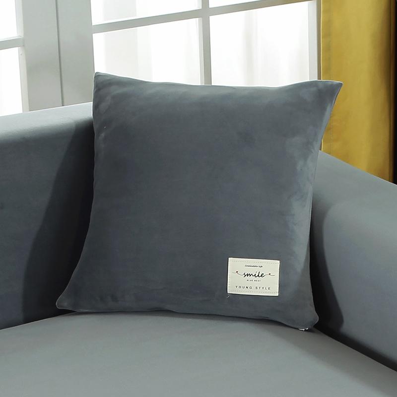 Бархатная наволочка для подушки Теплая наволочка Диванная декоративная подушка Домашняя гостиная Диван Кушетка Декор Подушка Чехол 45X45 см