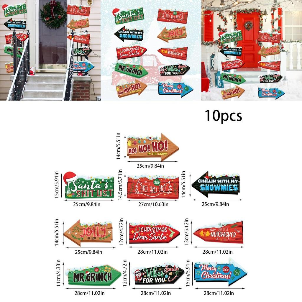 Рождественские уличные знаки с цветными бумажными указателями-стрелками для планирования праздничных мероприятий