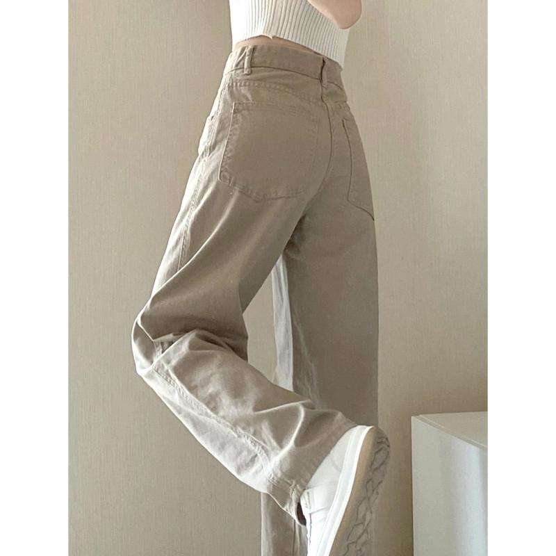Women's High-Waisted Wide-Leg Jeans - Slimming, Versatile, Plus Size, Spring/Autumn 2025 Collection