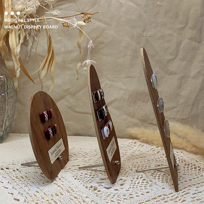 Древний стиль Нейл-арт Цветовая палитра Ореховая доска для демонстрации Украшение Нанесение лака для ногтей Клей Цветовая карта Маникюр Демонстрационная стойка для образцов