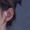 1 PC Bee Insect Gifts For Women Gold Silver Color Stud Earrings Jewelry Clip Earrings Ear Cuffs