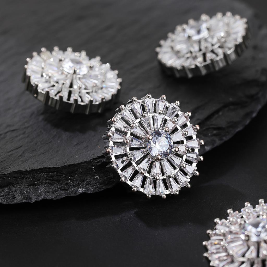 Glittering Shoe Charms Zircon Crystal Shoe Decoration Shoe Clip for Wedding Party Shoe Ornament Jewelry Accessories 4PCS