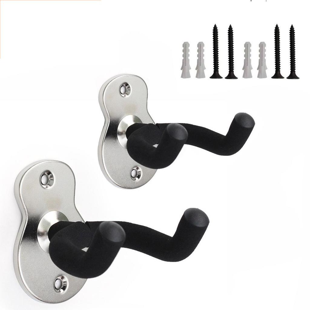 Настенное крепление для гитары, 2 шт., вешалка для укулеле, держатель с крючком, подставка, вешалки для гитары, крючки для акустических электрических бас-гитар и гавайской гитары