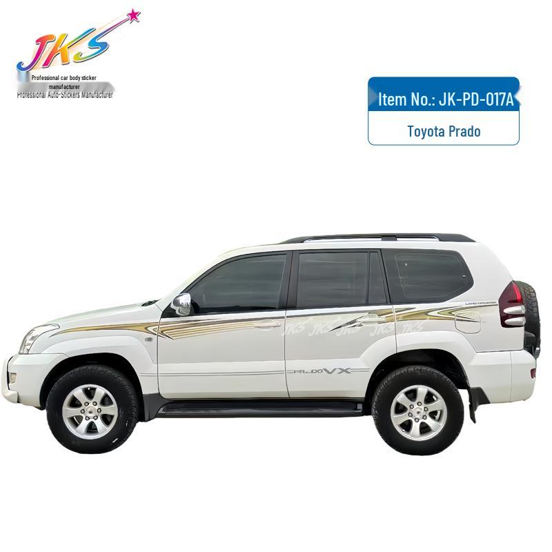 Полосы на кузов Toyota Prado, 2003-2009 Декоративные наклейки для украшения боковой части автомобиля