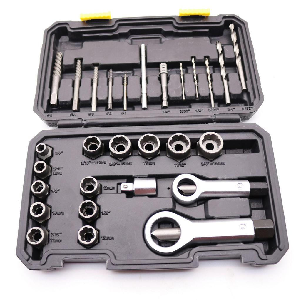 Набор из 14 экстракторов гаек и винтов для поврежденных и некомплектных крепежей