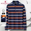 Мужская рубашка-поло MONTAGUT с длинным рукавом, из чистого хлопка, в стиле business casual