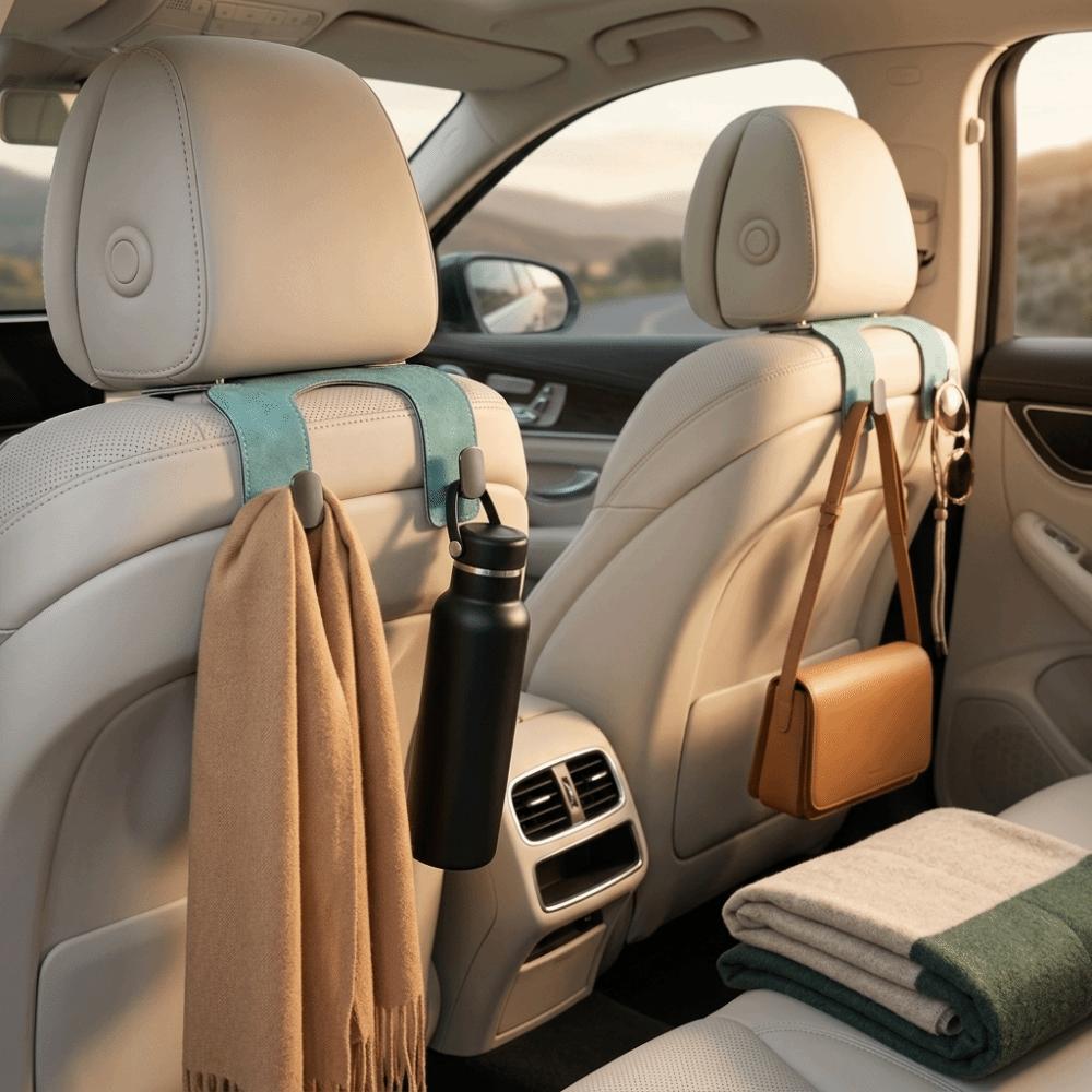 Wear-Resistant Car Headrest Hook High Load-Bearing Hanging Headrest Bag Holder Automotive Seat