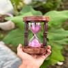 16.5 Cm Wooden Hourglass Maritime Table Top Decor Desk Sand Timer Gift for Occasions, Anniversary, Christmas, Wedding, Home, Office Decor