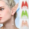 1 Pair Elf Ears Latex Cosplay Pointed Ears Elven Fairy Pixie Ears with Earrings And Bead Chains for Costume Party Makeup Accessories