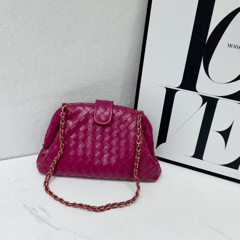 Винтажная классическая сумка-клатч на цепочке, плетеная сумка из коровьей кожи, сумка-облако, подмышечная, на плечо, вечерняя, ручная, сумка-ракушка