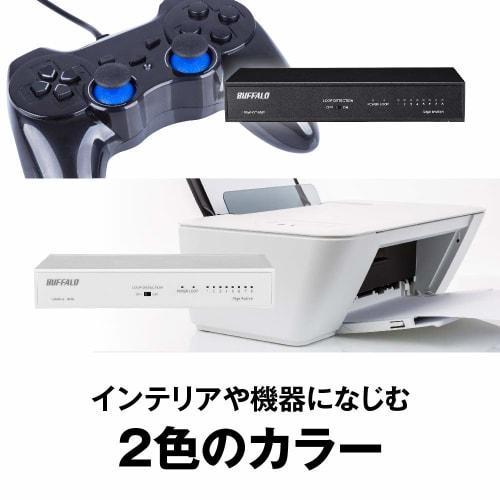 BUFFALO Giga совместимый металлический корпус встроенный блок питания 8 портов LSW6-GT-8NS/WH белый коммутационный концентратор магнитный настенный монтаж совместимый