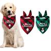 2pcs New Adjustable Christmas Pet Triangle Scarf Plaid Dog Bib Dog Bandanas Reversible Scarves