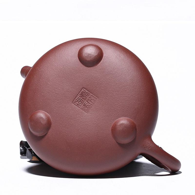 250 мл фиолетовый глиняный горшок Исин, оригинальный мой фиолетовый глиняный чайный горшок, камень печати дракона, ковш, горшок, известный мастер, чистый ручной чайник Гун Пао