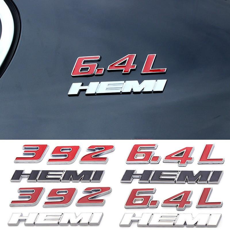 3D Metal 392 6.4L Hemi Engine Logo Badge Emblem Car Stickers For Dodge Charger Dart Caliber Journey Car Styling Accessories LL1