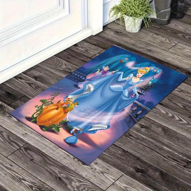 1pc Snow White Pattern Area Rug Soft Flannel Floor Mat for Living Room, Office, Bedroom, Outdoor and Camping, Sofa Coffee Table Floor Mat, D