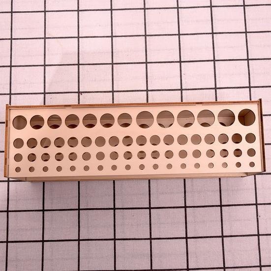 Деревянный держатель для кистей, 67 отверстий, настенный органайзер для кистей художника, настольный