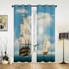 Парусные корабли в море Роскошные оконные шторы для гостиной, спальни, домашнего декора, кухни, оконные шторы