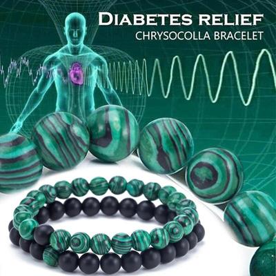 Малахитовые браслеты для женщин и мужчин из натурального камня, браслет с бусинами, круглый браслет для помощи при диабете, счастливый ювелирный подарок