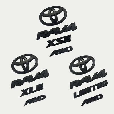 4 шт. Матовый черный АБС-НАКЛАДКА логотип Шильдик для 2019 - 2024 RAV4 XLE XLE LIMITED НАБОР ШИЛЬДИКОВ Наклейка на багажник Автоаксессуар