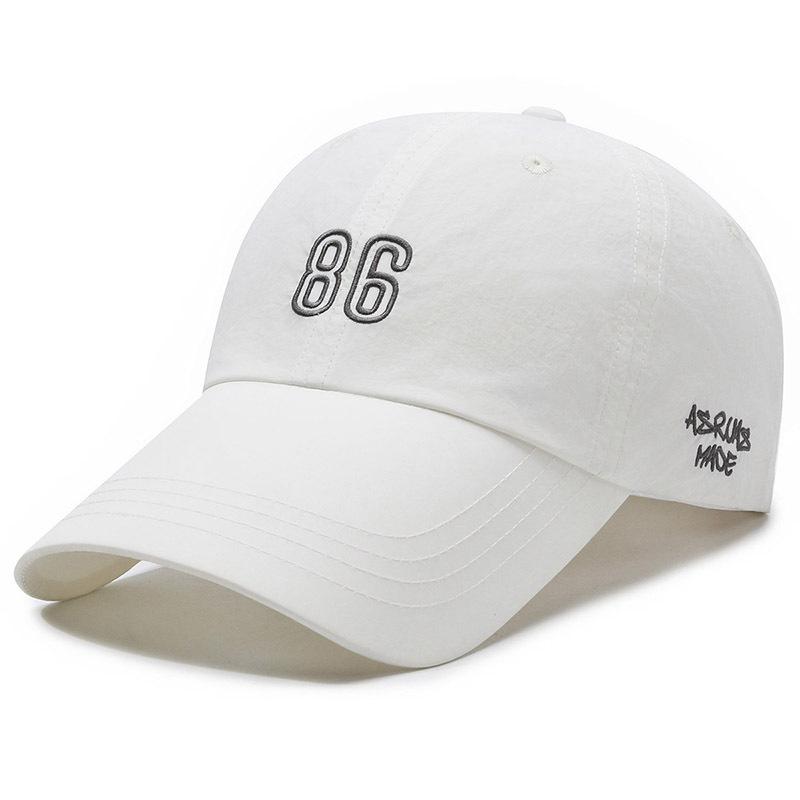 Summer Quick-Dry Breathable Mesh Embroidered Sun-Protective 6-Panel Adjustable Baseball Cap Visor Alphanumeric Text for Running