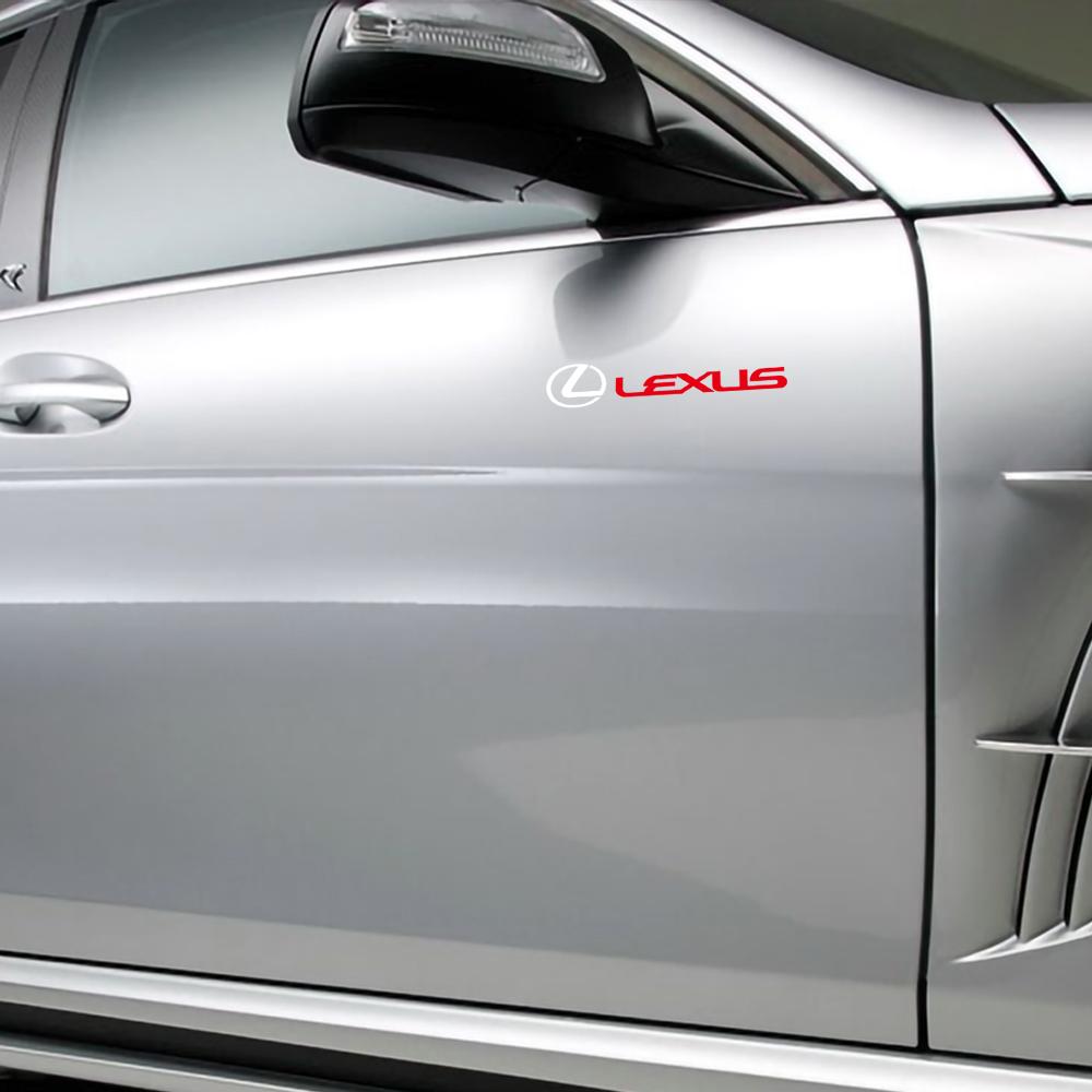 FIWB3 2/4PCS Car Stickers Vinyl Styling Art Car Sticker Creative Auto Decal For Lexus CT200h F sport ES LS IS GS LC RC GC RX UX NX LX