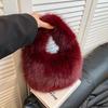 Korean Style Plush Dumpling Bag - 2025 Women's High-Value, Versatile Furry Handbag