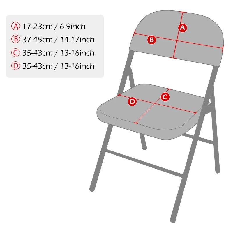 Household Folding Dining Chair Cover Backrest Chair Slipcover Office Computer Dustproof Elastic Chair Slipcover