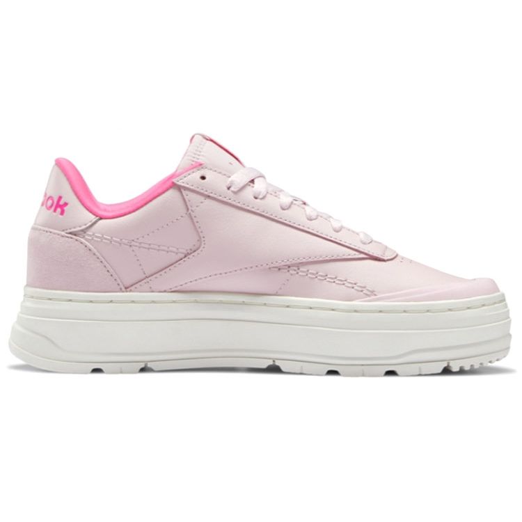 Reebok Женские кроссовки Club C Double Geo Frost Berry Розовый мел Atomic-Pink H67829