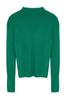 Женский свитер элегантного стиля зеленый из премиальной пряжи специальной пряжи со стойкой трикотажный свитер