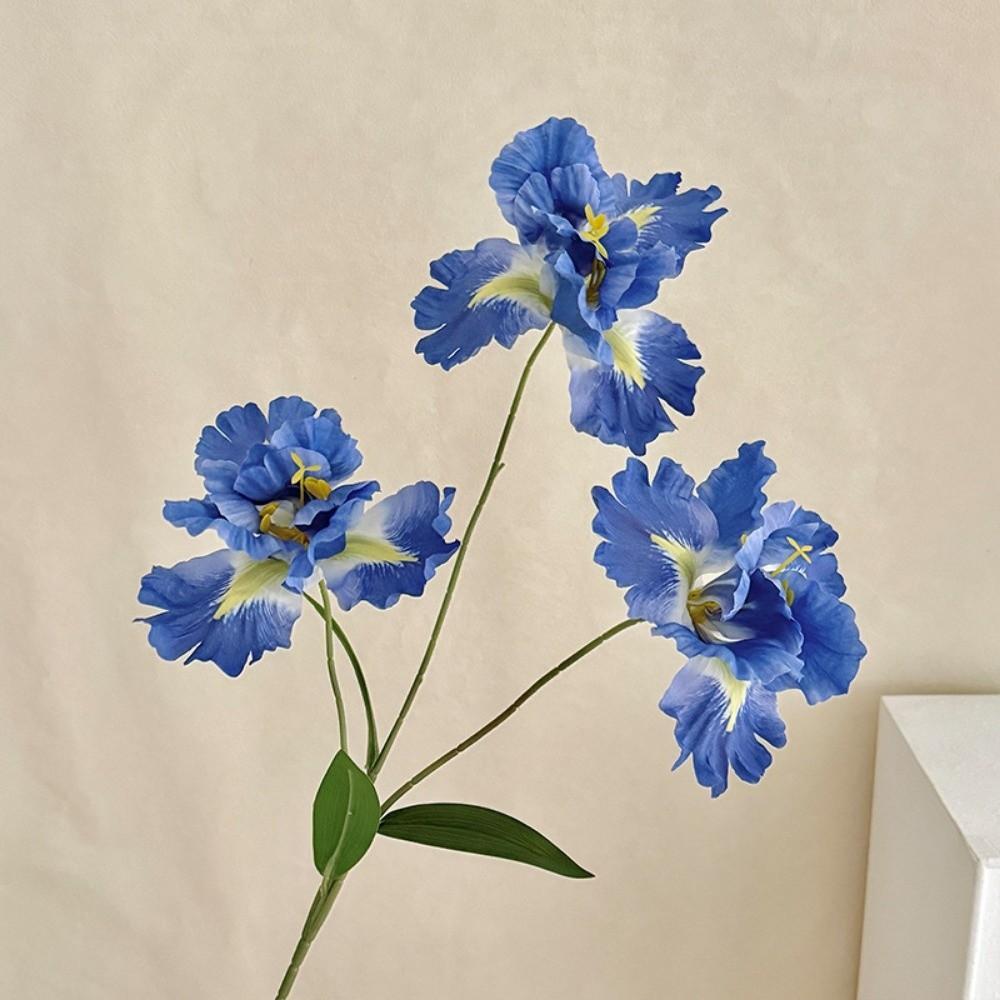 New Purple Artificial Iris Flowers Bouquet Floral Fake Flower Decorative Artificial Faux Plants Spring