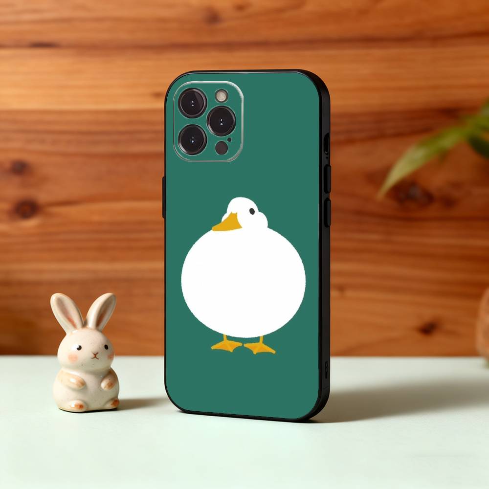 Забавный D-Duck D-Daily Чехол для телефона для iPhone17,16,15,14,13,12,Plus,Pro Max, 5G Другие Мягкий Черный Чехол