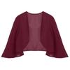 Women's Elegant Bolero 3/4 Sleeve Chiffon Cardigan Wedding Party Bridal Dress Cover Ups