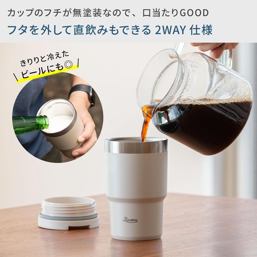 Rivers Wall Mug Shade 300 мл вакуумный изолированный стакан герметичный стакан из нержавеющей стали с крышкой термокружка портативная кофейная пепельно-голубая