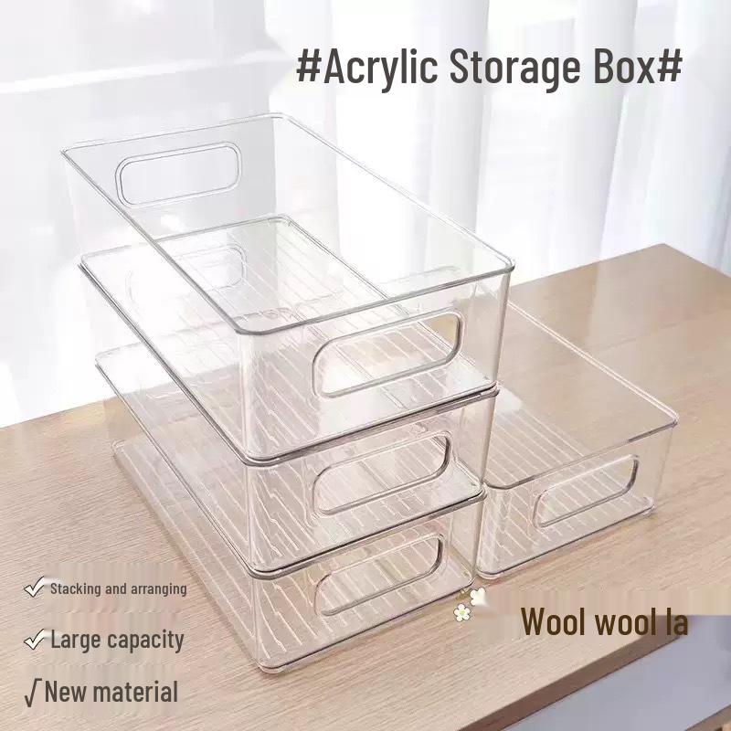 Акриловый настольный органайзер для косметики, закусок, средств по уходу за кожей, масок и для организации комнаты в общежитии.