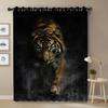 Cute Tiger Blackout Curtains Kawaii Wild Animal Drapes for Children Boys Girls Bedroom Living Room Print Window Dreapes 2 Panels
