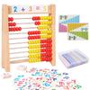 CRIMOCA 100 Ball Abacus Number Card Counting Stick Calculation Table Set 100 Ball Abacus Abacus Rainbow Abacus 100 Toy Educational Learning Toy Boys