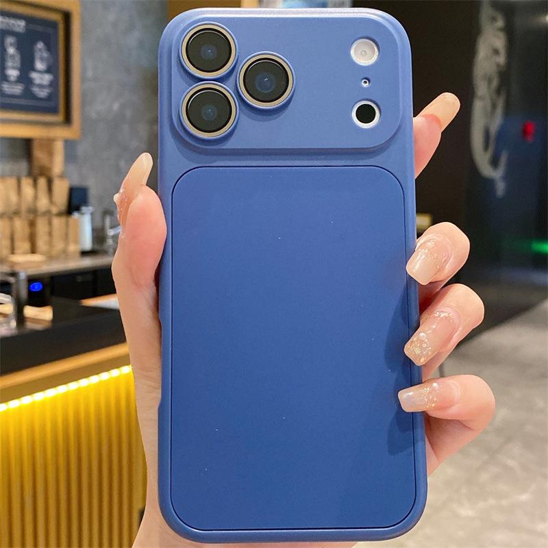Чехол для телефона iPhone 17 Pro Max однотонный: Подходит для больших окон и моделей от 14 до 17